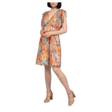 Rochie printata cu decolteu in V