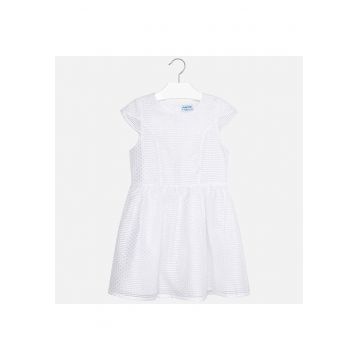 Rochie texturata cu decupaj pe spate -