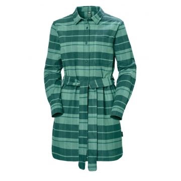 Rochie tip camasa din bumbac organic cu cordon in talie