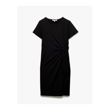 Rochie-tricou cu detaliu cu volane