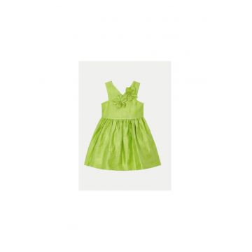 Rochie cu croiala in A - cu detalii florale