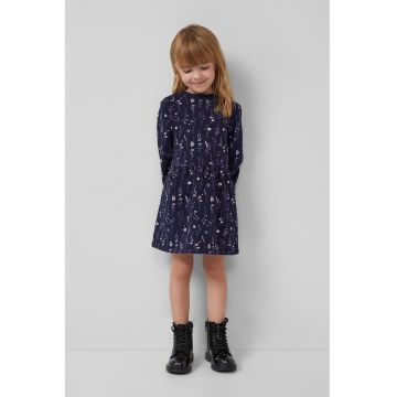 Rochie cu decolteu la baza gatului si model floral