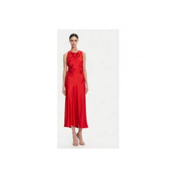 Rochie dama  AEQJJBA - Poliester - Rosu