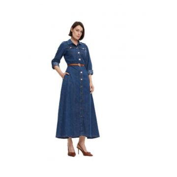 Rochie dama  bumbac/poliester - albastru