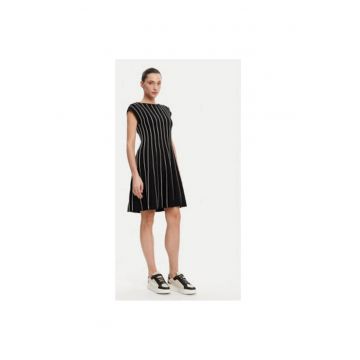 Rochie dama  DD4J8E21 - Rayon/Nylon - Negru