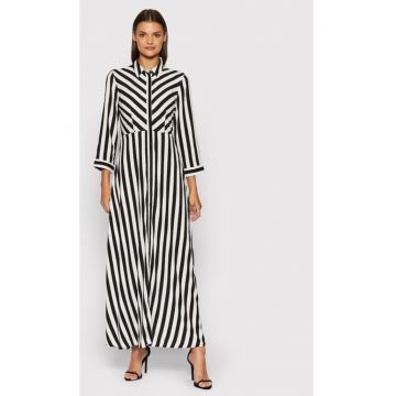 Rochie dama -  Negru - Alb - Viscoza