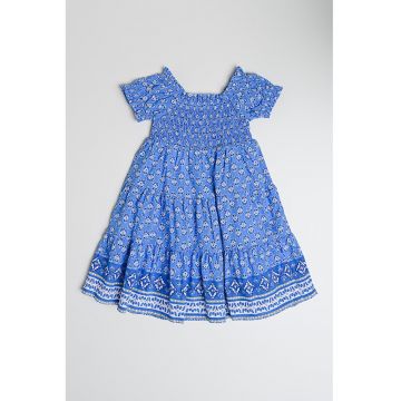 Rochie de bumbac cu insertie elastica