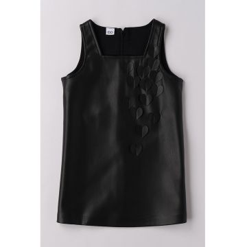 Rochie de piele ecologica fara maneci