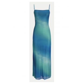 Rochie de vara dama  12270988 - Poliester/Elastan - Albastru