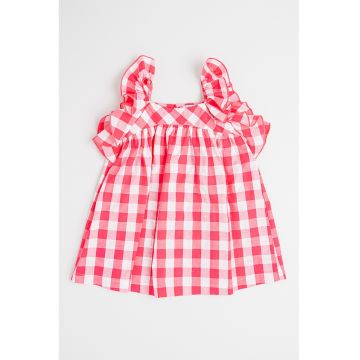 Rochie din bumbac cu model gingham