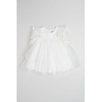 Rochie evazata cu volane