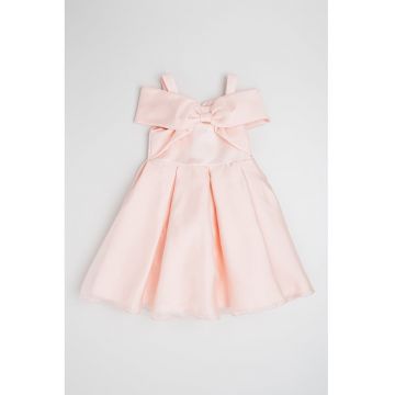 Rochie evazata din tul cu panglica
