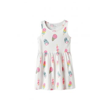 Rochie fete  13230153 - Bumbac - Alb