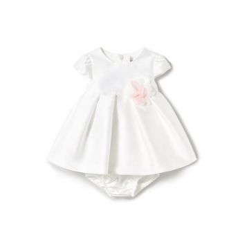 Rochie fete  1861 - Poliester - 1-3 luni - Alb