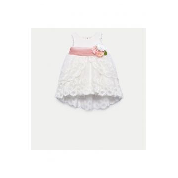 Rochie fete Abel Lula - 5012 - Poliester/Bumbac - Alb