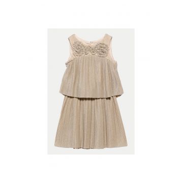 Rochie fete -  model 5071 - bej - material de calitate