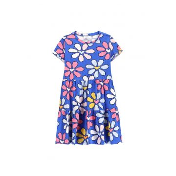Rochie fete  WC5129203VGC - Bumbac/Elastan - Albastru