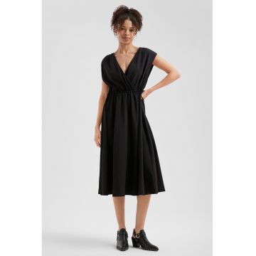 Rochie midi cu decolteu in V