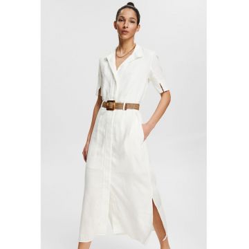 Rochie midi de in cu maneci scurte