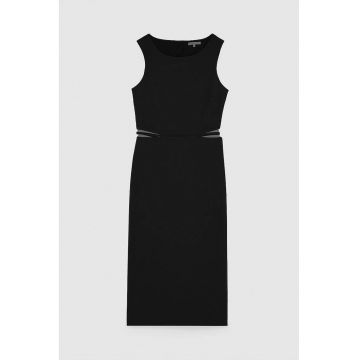 Rochie midi decupata lateral si la spate