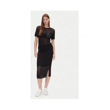 Rochie  neagra - 65% viscoza - 35% nailon