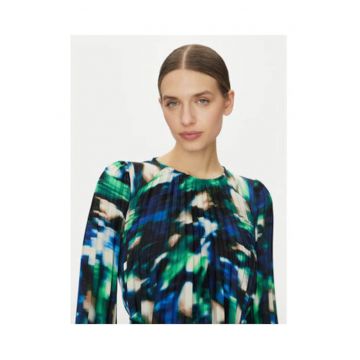 Rochie plisata cu imprimeu DD4JYD78 - 100% poliester
