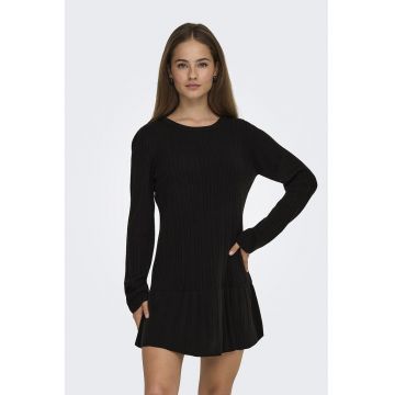 Rochie scurte uni cu vonale la terminatie
