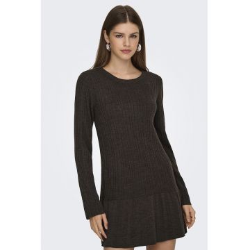 Rochie scurte uni cu vonale la terminatie