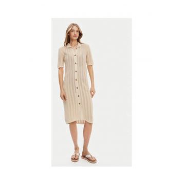 Rochie  TEC0 PERGAMENT - 100% bumbac - bej