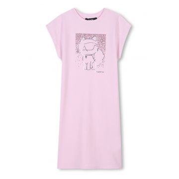 Rochie-tricou din amestec de modal cu imprimeu