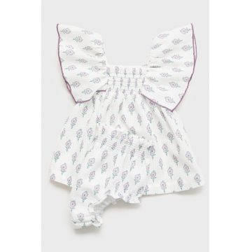Set de rochie de bumbac cu model floral - 2 piese