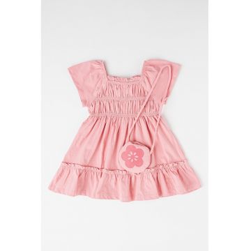 Set de rochie evazata si geanta crossbody