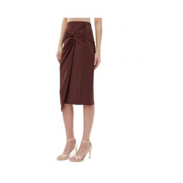 Rochie  B401 CIOCCOLATO - maro - poliester-elastan -