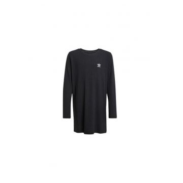 Rochie casual cu imprimeu logo si maneci lungi Rochie casual cu imprimeu logo si maneci lungi