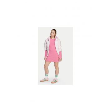 Rochie casual cu maneci lungi si imprimeu logo
