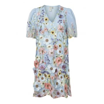 Rochie cocktail dama  26037387 - Sintetic - Albastru deschis