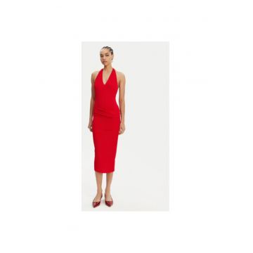 Rochie dama  25E251DR2321026 - Viscoza/Poliamida - Rosu