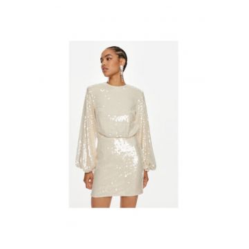 Rochie dama -  304471568 - Poliester recliclat - Bej