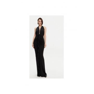 Rochie dama  53-3349 - Poliester/Elastan - Negru Rochie dama  53-3349 - Poliester/Elastan - Negru