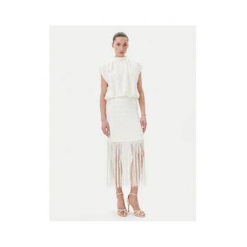 Rochie dama  BBW4432 - Poliester/Elastan - Alb - Alb