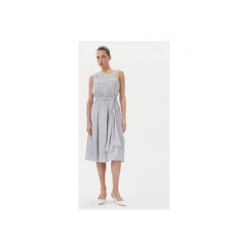 Rochie dama  FQ25SD2009W797T4 - Poliester reciclat/Poliester - Argintiu