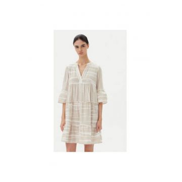 Rochie de vara dama 10225127 - Bumbac organic - Bej