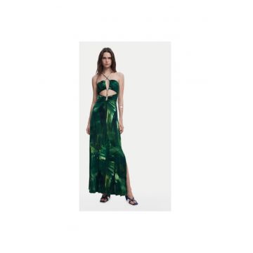 Rochie de vara dama  25SWVK55 - Viscoza/Elastan - Verde