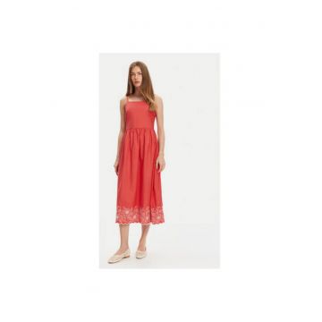 Rochie de vara dama  4KUSDV0B7 - Bumbac - Rosu