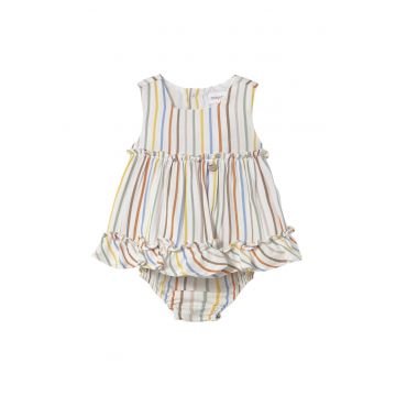 Rochie de vara fete  1844 - Bumbac/Viscoza - Multicolor