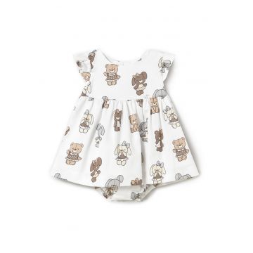 Rochie de vara fete  1869 - Bumbac - Alb