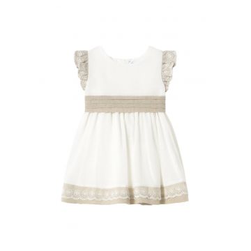 Rochie de vara fete  1908 - Bumbac/Poliester - 4 ani - Ecru