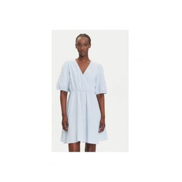 Rochie din bumbac organic cu decolteu cache-cour