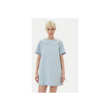 Rochie din denim dama  001WD-0000 - Sintetic - Albastru deschis
