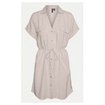 Rochie din in si vascoza